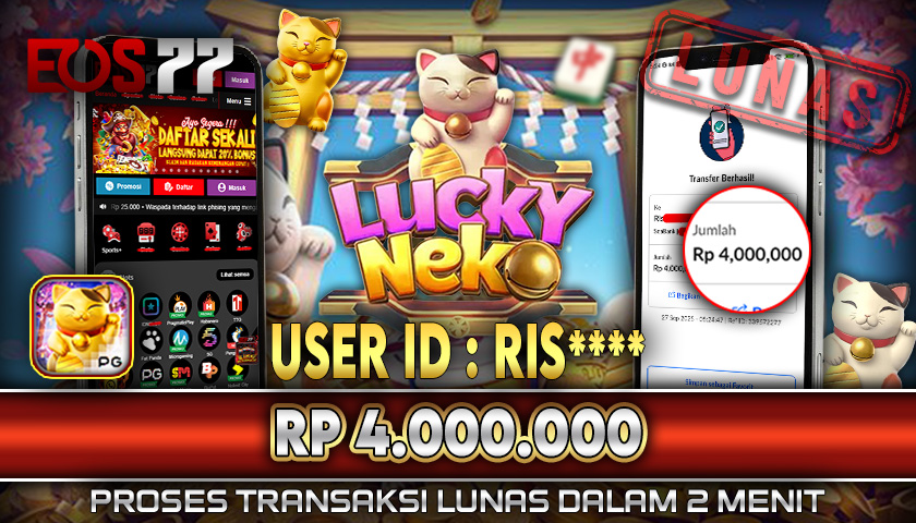 SELAMAT! JACKPOT RP. 4.000.000 LUNAS! SLOT GAME LUCKY NEKO