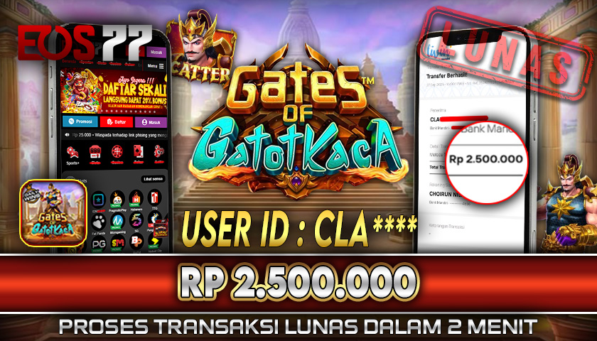 SELAMAT! JACKPOT RP. 2.500.000 LUNAS! SLOT GAME GATES OF GATOTKACA