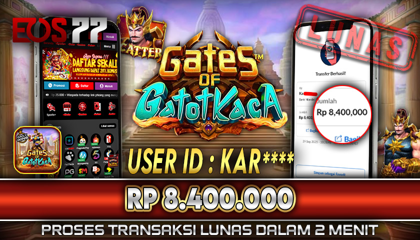 SELAMAT! JACKPOT RP. 8.400.000 LUNAS! SLOT GAME GATES OF GATOTKACA