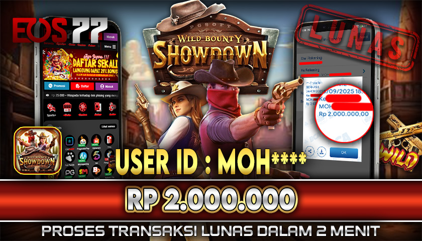 SELAMAT! JACKPOT RP. 2.000.000 LUNAS! SLOT GAME WILD BOUNTY SHOWDOWN