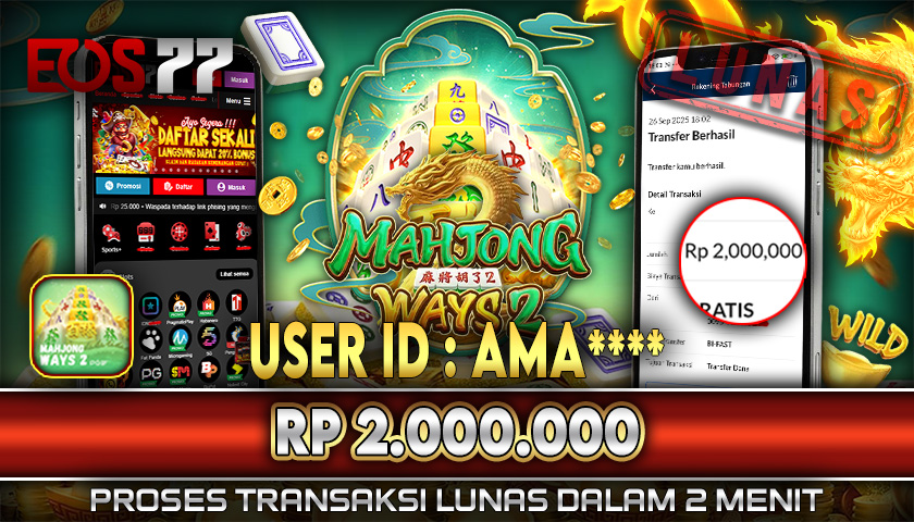 SELAMAT! JACKPOT RP. 2.000.000 LUNAS! SLOT GAME MAHJONG WAYS 2
