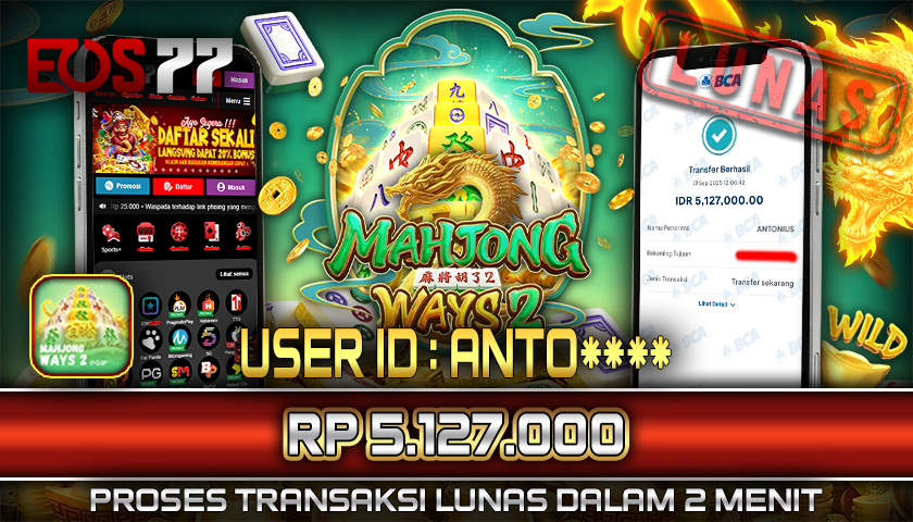 SELAMAT! JACKPOT RP. 5.127.000 LUNAS! SLOT GAME MAHJONG WAYS 2