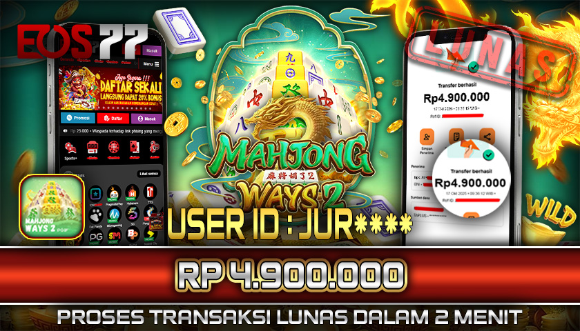 SELAMAT! JACKPOT RP. 4.900.000 LUNAS! SLOT GAME MAHJONG WAYS 2