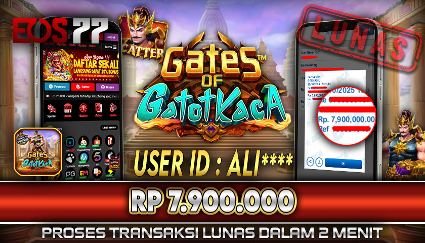SELAMAT! JACKPOT RP. 7.900.000 LUNAS! SLOT GAME GATES OF GATOTKACA