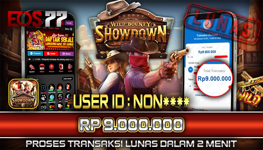 SELAMAT! JACKPOT RP. 9.000.000 LUNAS! SLOT GAME WILD BOUNTY SHOWDOWN