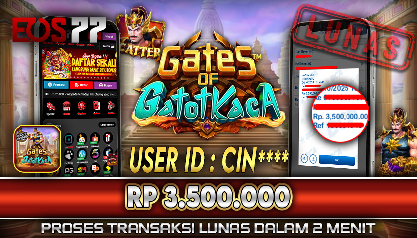 SELAMAT! JACKPOT RP. 3.500.000 LUNAS! SLOT GAME GATES OF GATOTKACA