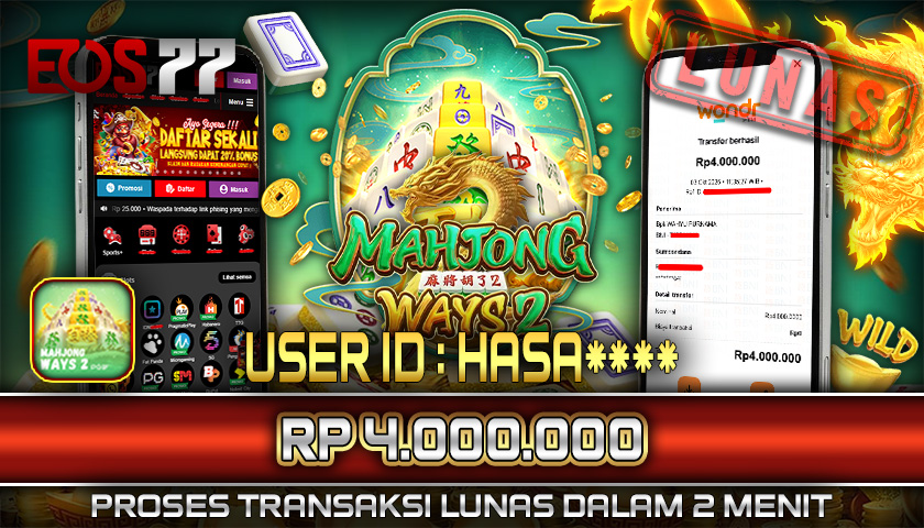 SELAMAT! JACKPOT RP. 4.000.000 LUNAS! SLOT GAME MAHJONG WAYS 2