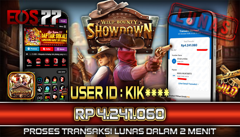 SELAMAT! JACKPOT RP. 4.241.060 LUNAS! SLOT GAME WILD BOUNTY SHOWDOWN