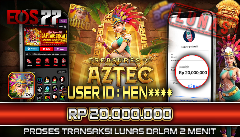 SELAMAT! JACKPOT RP. 20.000.000 LUNAS! SLOT GAME TREASURE OF AZTEC