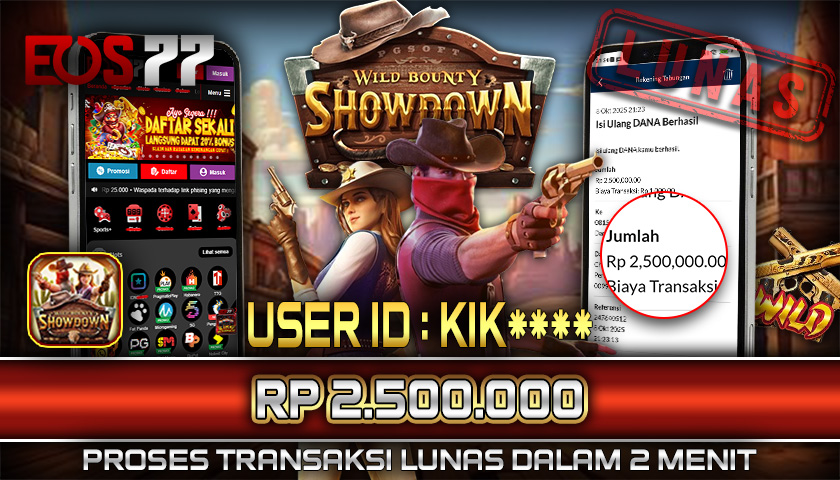SELAMAT! JACKPOT RP. 2.500.000 LUNAS! SLOT GAME WILD BOUNTY SHOWDOWN