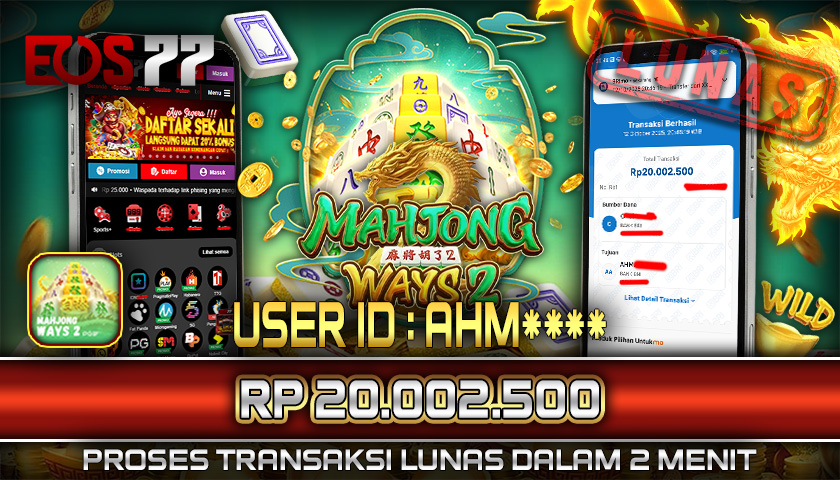 SELAMAT! JACKPOT RP. 20.002.500 LUNAS! SLOT GAME MAHJONG WAYS 2