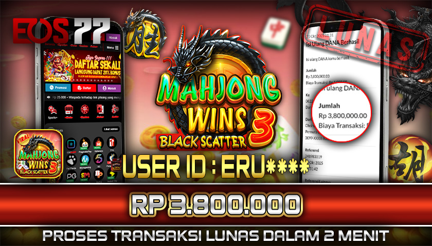 SELAMAT! JACKPOT RP. 3.800.000 LUNAS! SLOT GAME MAHJONG WINS 3