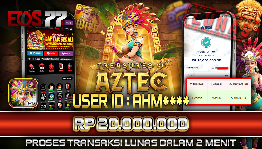 SELAMAT! JACKPOT RP. 20.000.000 LUNAS! SLOT GAME TREASURE OF AZTEC