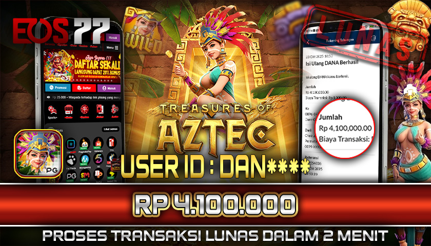 SELAMAT! JACKPOT RP. 4.100.000 LUNAS! SLOT GAME TREASURE OF AZTEC