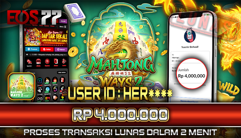 SELAMAT! JACKPOT RP. 4.000.000 LUNAS! SLOT GAME MAHJONG WAYS 2