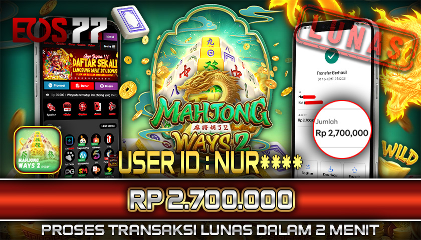 SELAMAT! JACKPOT RP. 2.700.000 LUNAS! SLOT GAME MAHJONG WAYS 2