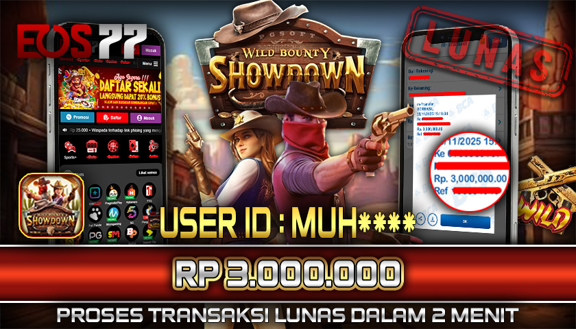 SELAMAT! JACKPOT RP. 3.000.000 LUNAS! SLOT GAME WILD BOUNTY SHOWDOWN