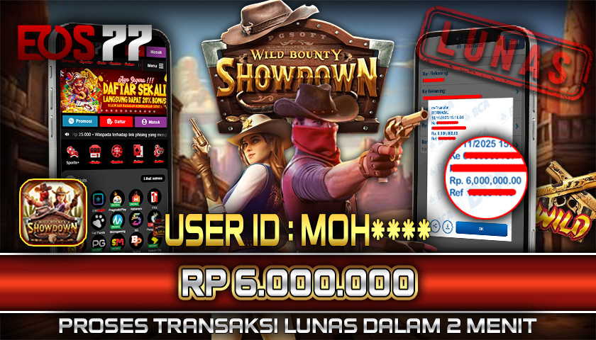 SELAMAT! JACKPOT RP. 6.000.000 LUNAS! SLOT GAME WILD BOUNTY SHOWDOWN