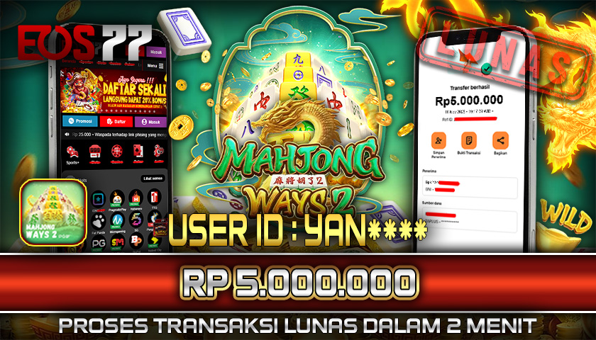 SELAMAT! JACKPOT RP. 5.000.000 LUNAS! SLOT GAME MAHJONG WAYS 2
