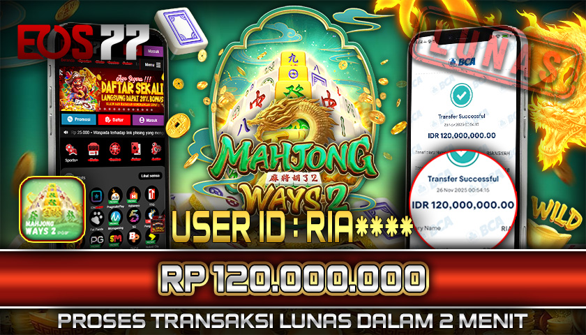 SELAMAT! JACKPOT RP. 120.000.000 LUNAS! SLOT GAME MAHJONG WAYS 2