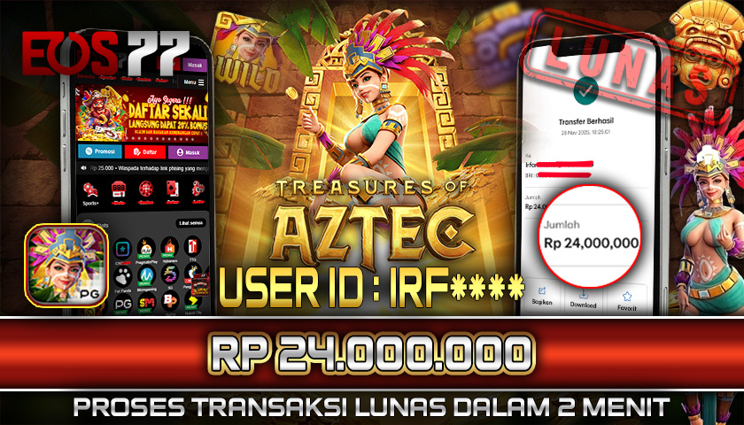 SELAMAT! JACKPOT RP. 24.000.000 LUNAS! SLOT GAME TREASURE OF AZTEC