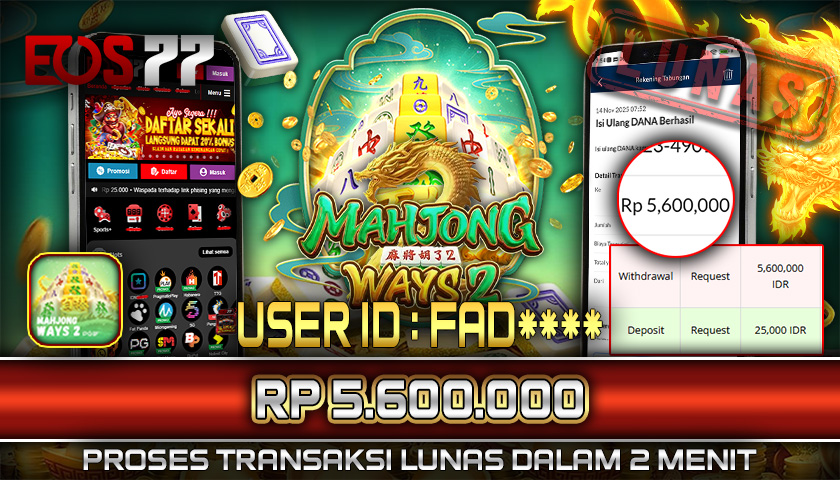 SELAMAT! JACKPOT RP. 5.600.000 LUNAS! SLOT GAME MAHJONG WAYS 2