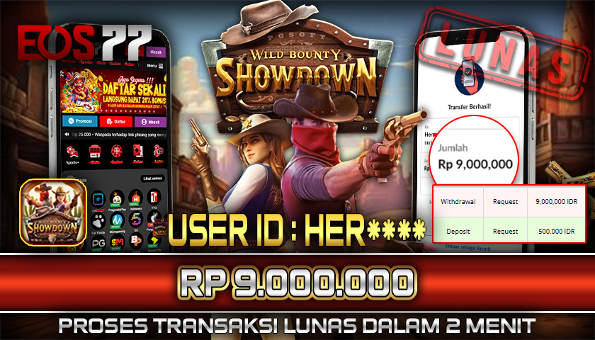 SELAMAT! JACKPOT RP. 9.000.000 LUNAS! SLOT GAME WILD BOUNTY SHOWDOWN
