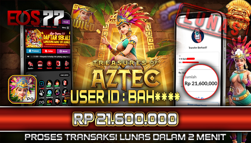 SELAMAT! JACKPOT RP. 21.600.000 LUNAS! SLOT GAME TREASURE OF AZTEC