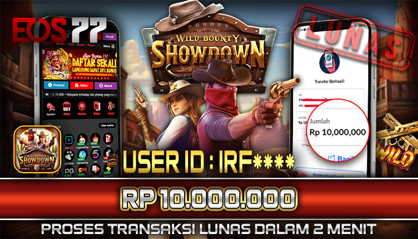 SELAMAT! JACKPOT RP. 10.000.000 LUNAS! SLOT GAME WILD BOUNTY SHOWDOWN
