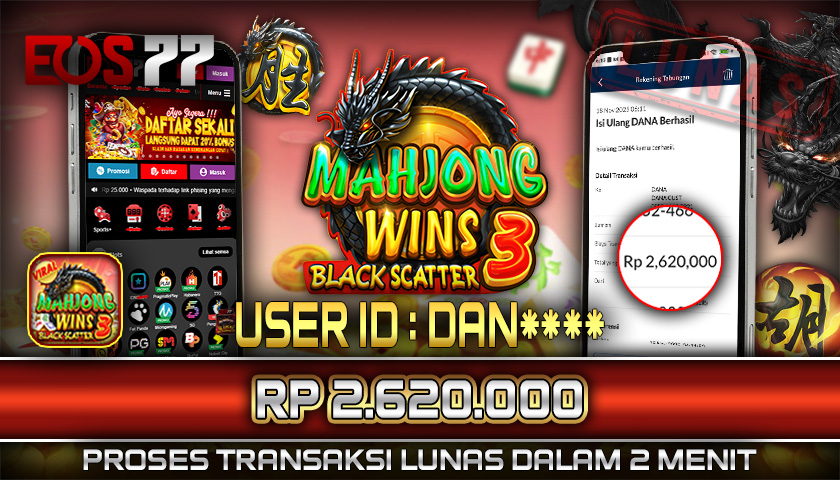 SELAMAT! JACKPOT RP. 2.620.000 LUNAS! SLOT GAME MAHJONG WINS 3